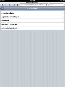 Multiple settings for mail, spam and virus protection