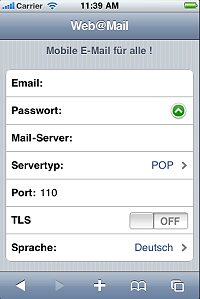 Login into any IMAP and POP3 mailboxes